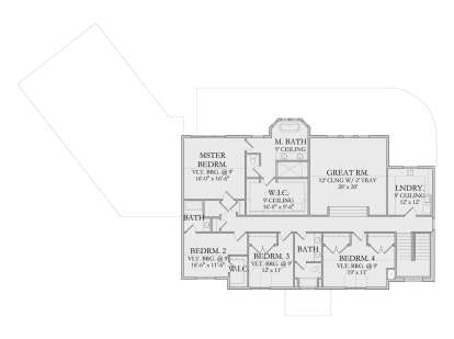 Second Floor for House Plan #6422-00111