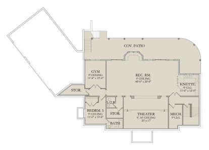 Basement for House Plan #6422-00111