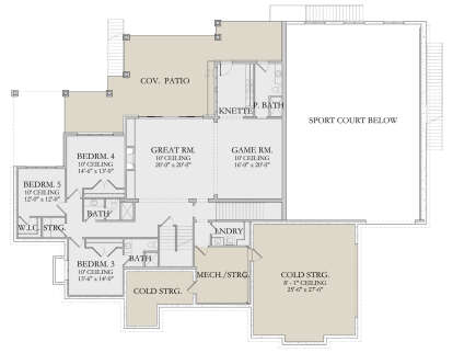 Basement for House Plan #6422-00112