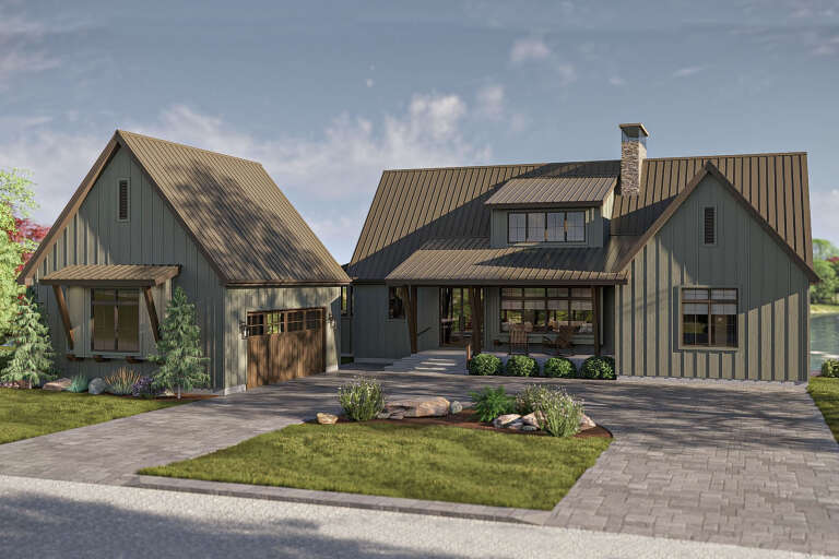 House Plan House Plan #34156 Angled Front Elevation