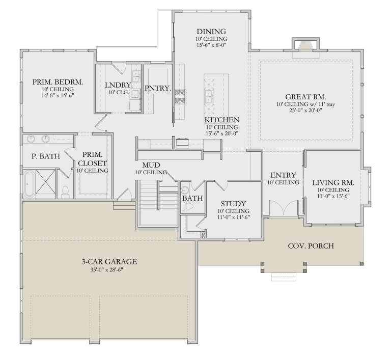 House Plan House Plan #34157 Drawing 1