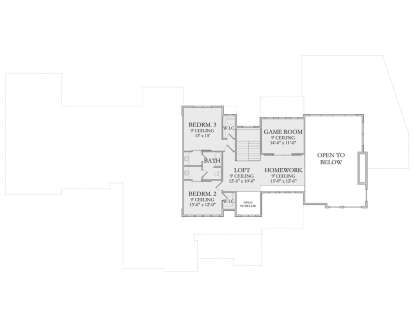 Second Floor for House Plan #6422-00115