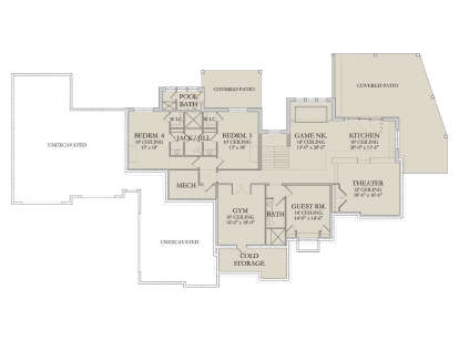 Basement for House Plan #6422-00115