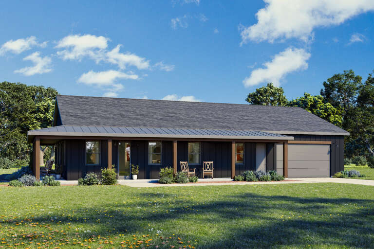 House Plan House Plan #34164 Angled Front Elevation