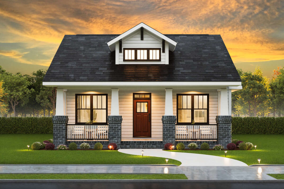 Craftsman Plan - 1,382 Square Feet, 3 Bedrooms, 2 Bathrooms | Floor Plan  #699-00470 | America's Best House Plans, image size:1200x800