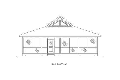 Lake Front House Plan #699-00471 Elevation Photo