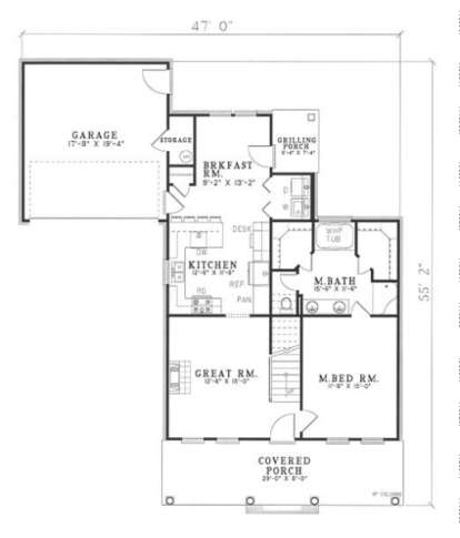 Floorplan 1 for House Plan #110-00179