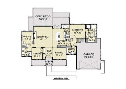 Main Floor  for House Plan #2464-00204
