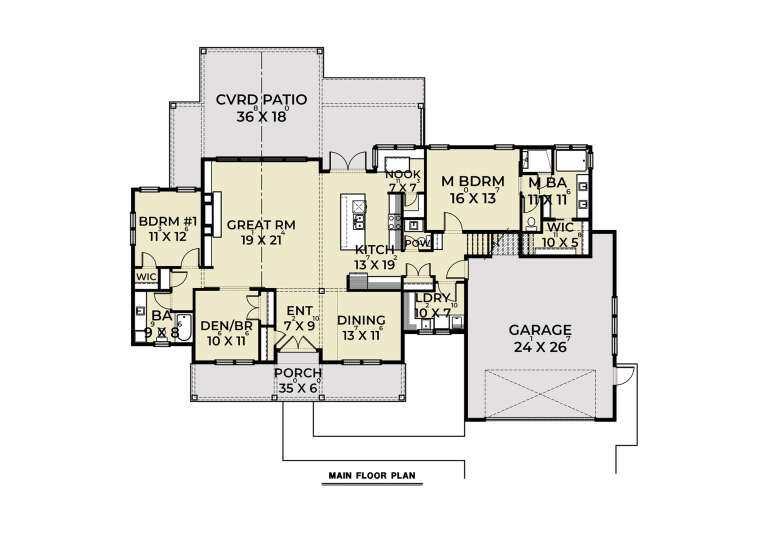 House Plan House Plan #34173 Drawing 1