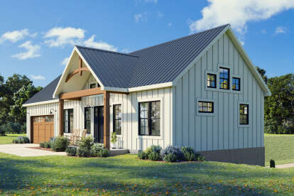 Modern Farmhouse House Plan #1462-00202 Elevation Photo