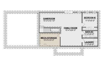 Basement for House Plan #1462-00202