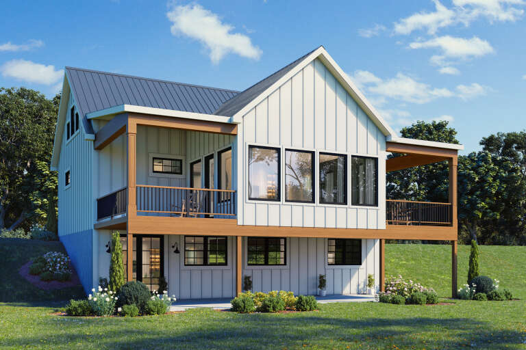 House Plan House Plan #34176 Angled Rear Elevation