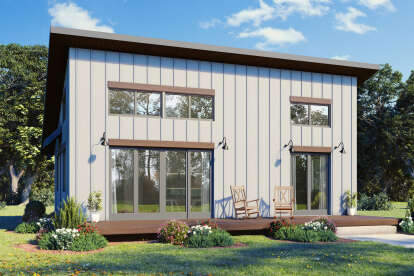 Modern House Plan #1462-00205 Elevation Photo