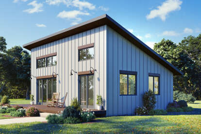 Modern House Plan #1462-00205 Elevation Photo