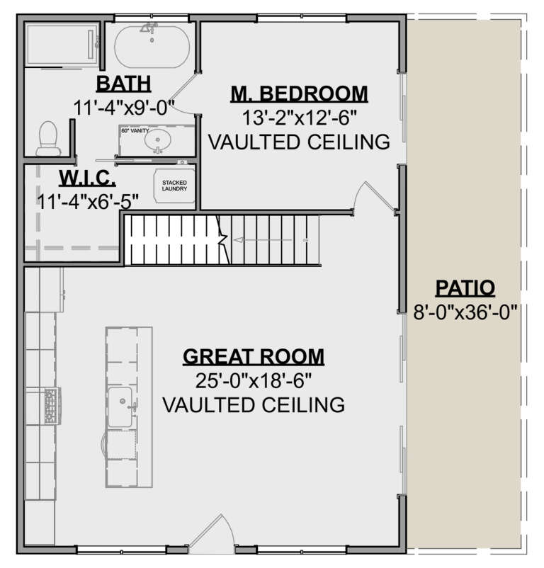 Modern Plan - 936 Square Feet, 1 Bedroom, 1 Bathroom | Floor Plan #1462 ...