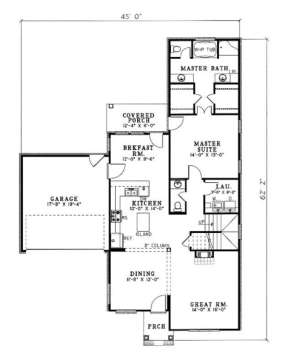 Floorplan 1 for House Plan #110-00180