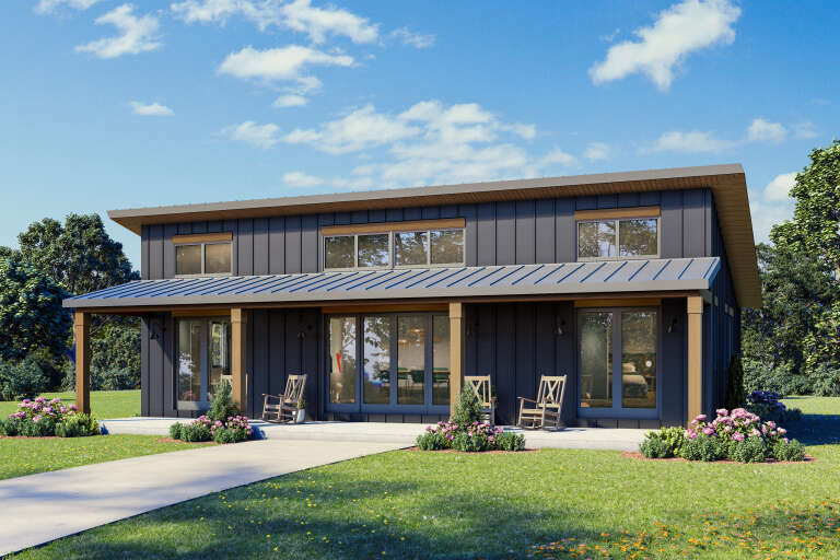 House Plan House Plan #34181 Angled Front Elevation