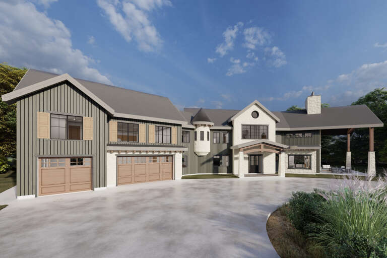House Plan House Plan #34182 Angled Front Elevation