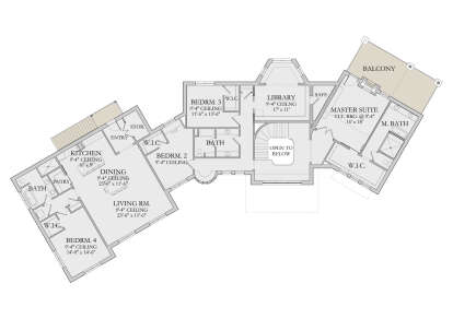 Second Floor for House Plan #6422-00116