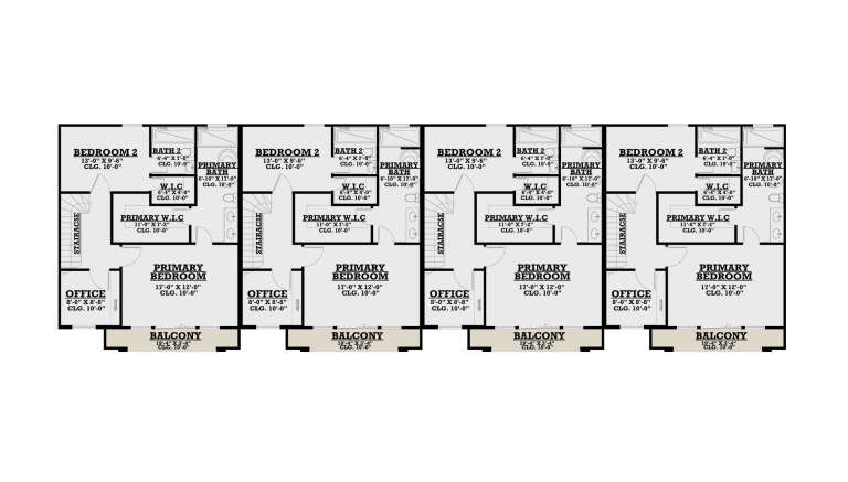 Fourplex Images Modern Fourplex Plan - 1,865 Square Feet, 3 Bedrooms, 3.5 Bathrooms ...