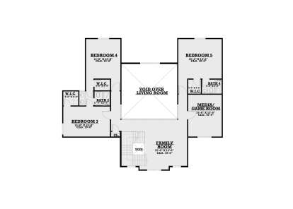 Second Floor for House Plan #4100-00012