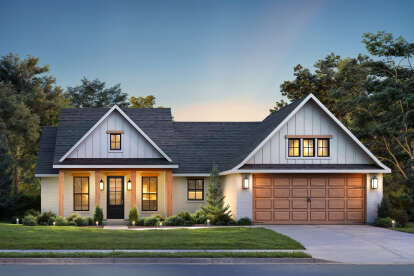 Modern Farmhouse House Plan #4534-00147 Elevation Photo