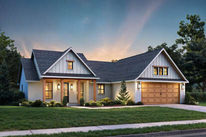 Modern Farmhouse House Plan #4534-00147 Elevation Photo