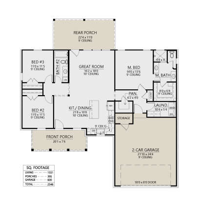 Main Floor  for House Plan #4534-00147