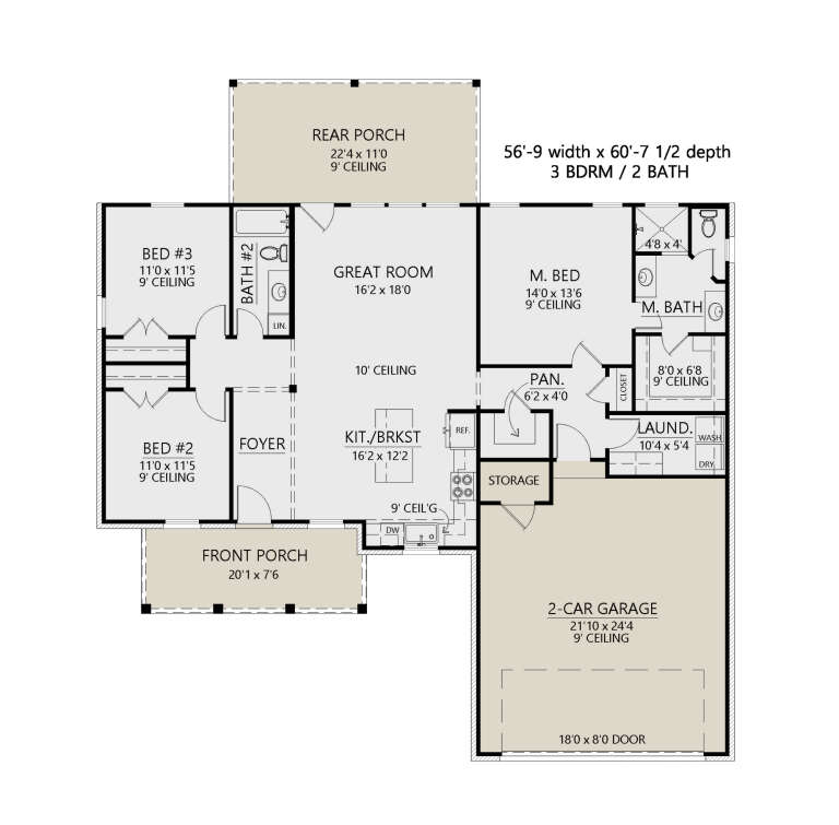 House Plan House Plan #34189 Drawing 1