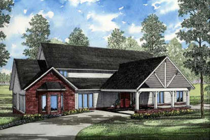 Vacation House Plan #110-00181 Elevation Photo