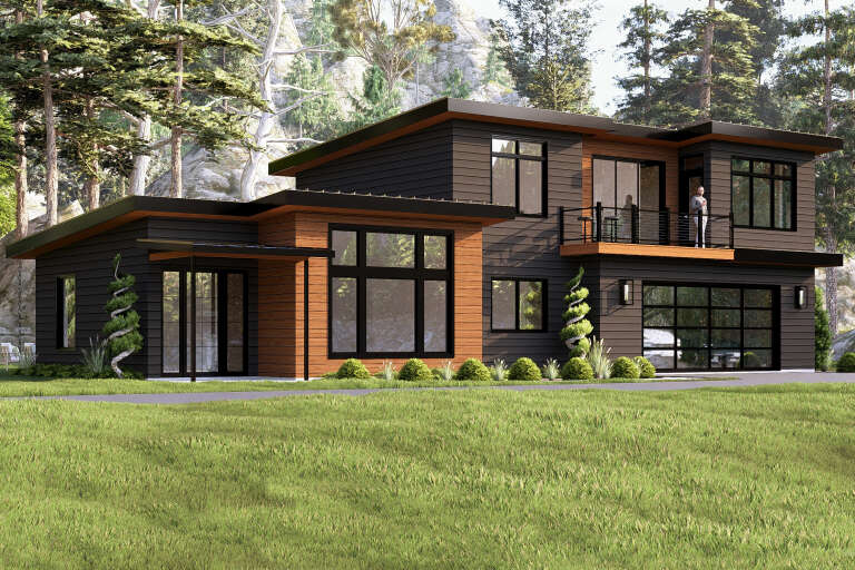 House Plan House Plan #34192 Angled Front Elevation