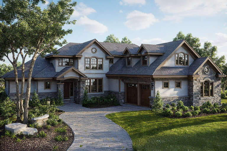 House Plan House Plan #34193 Angled Front Elevation