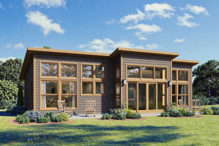 House Plan House Plan #34197 Angled Front Elevation
