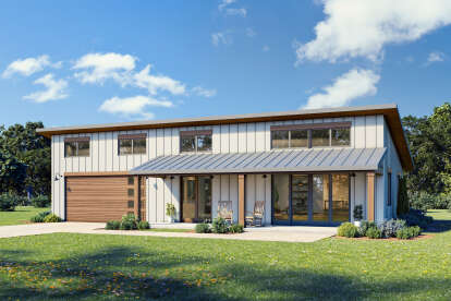 Modern Farmhouse House Plan #1462-00210 Elevation Photo
