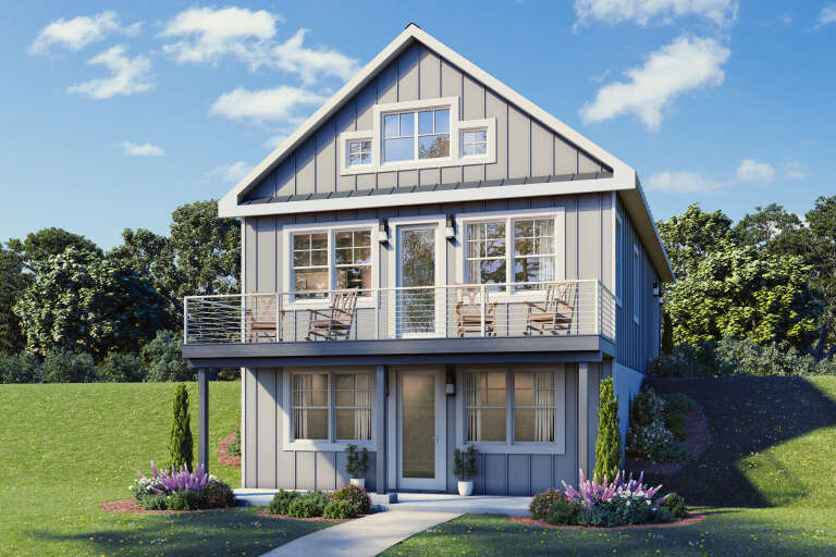 House Plan House Plan #34199 Angled Front Elevation