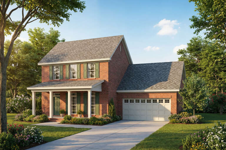 House Plan House Plan #3420 Angled Front Elevation