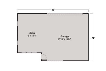 Garage Floor for House Plan #035-01194
