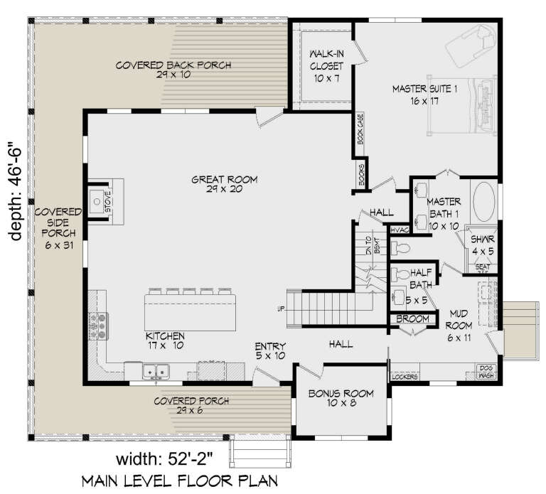 House Plan House Plan #34206 Drawing 1