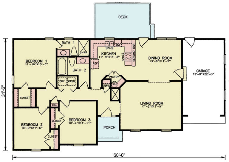 House Plan House Plan #34209 Drawing 1