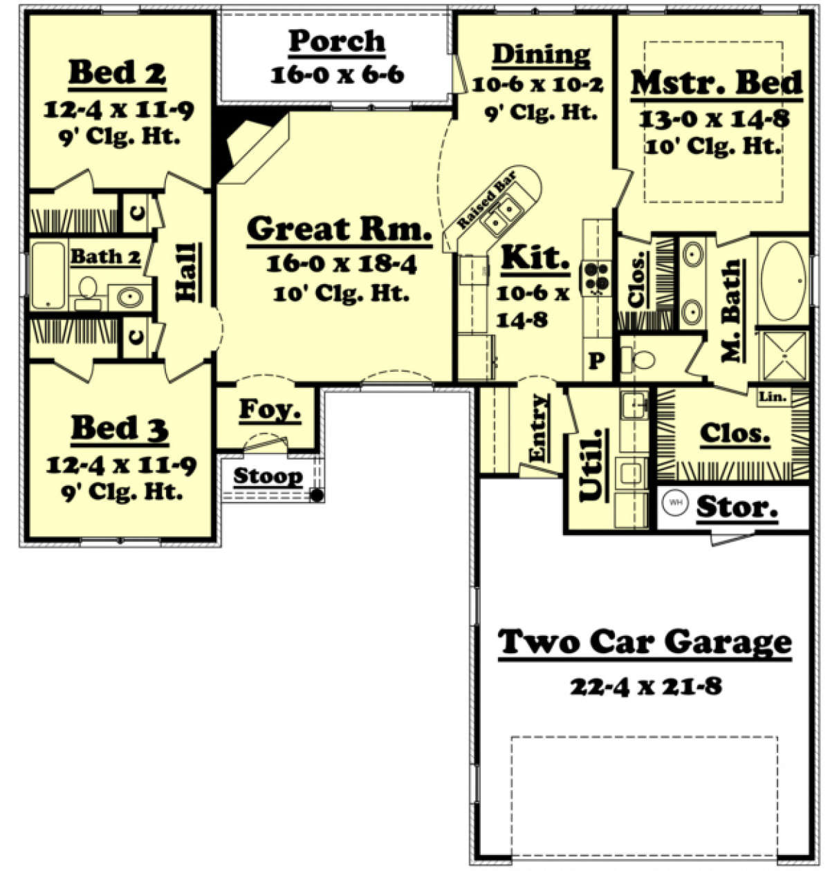 Main Floor for House Plan #041-00028