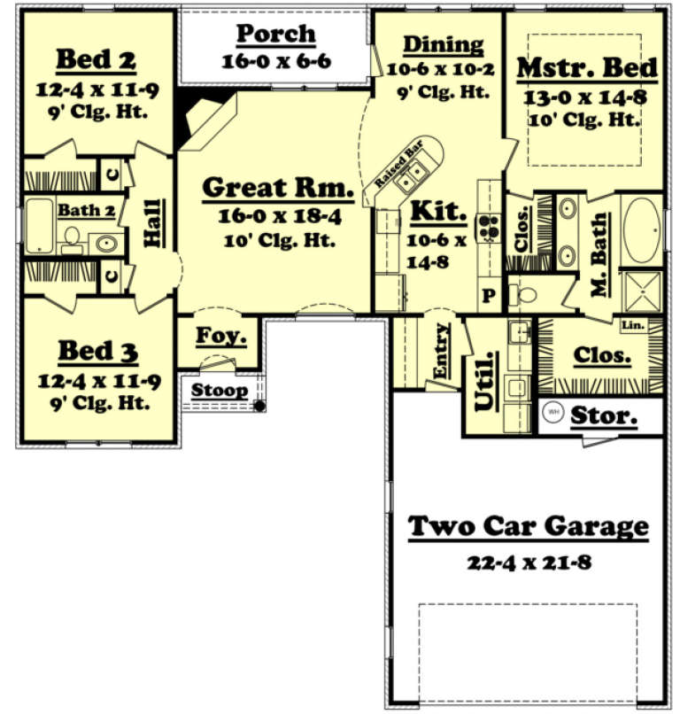 House Plan House Plan #3421 Drawing 1