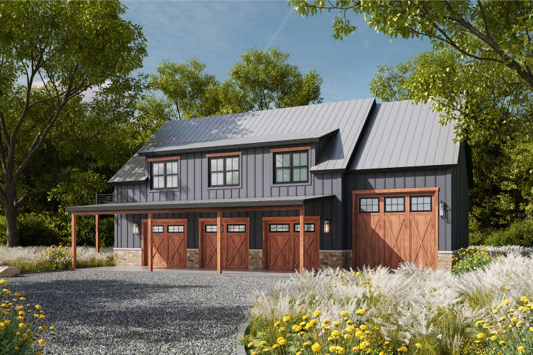 House Plan House Plan #34211 Angled Front Elevation