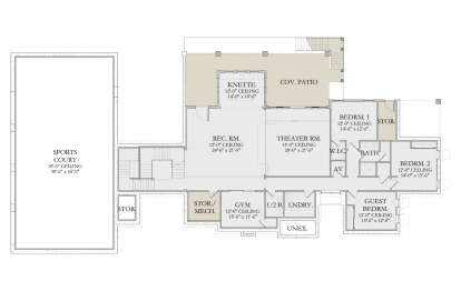Basement for House Plan #6422-00122