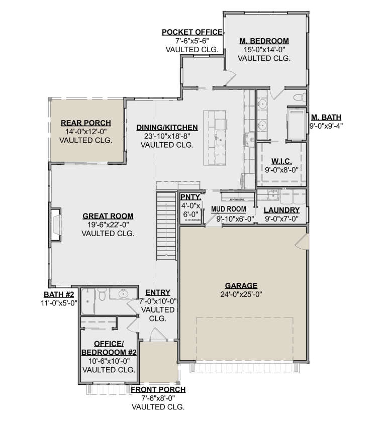 House Plan House Plan #34218 Drawing 1