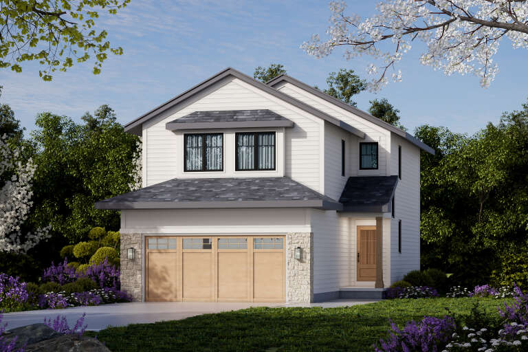 House Plan House Plan #34221 Angled Front Elevation