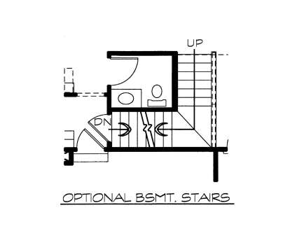 Basement Stairs Location for House Plan #402-01850