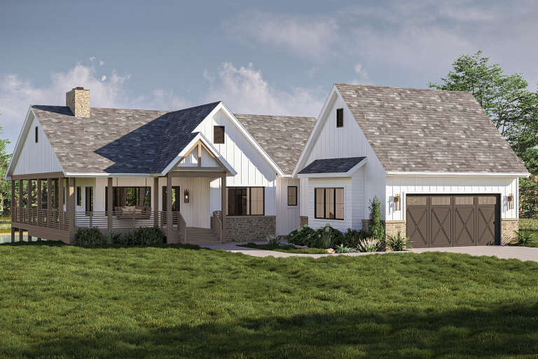 House Plan House Plan #34222 Angled Front Elevation