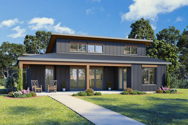House Plan House Plan #34223 Angled Front Elevation