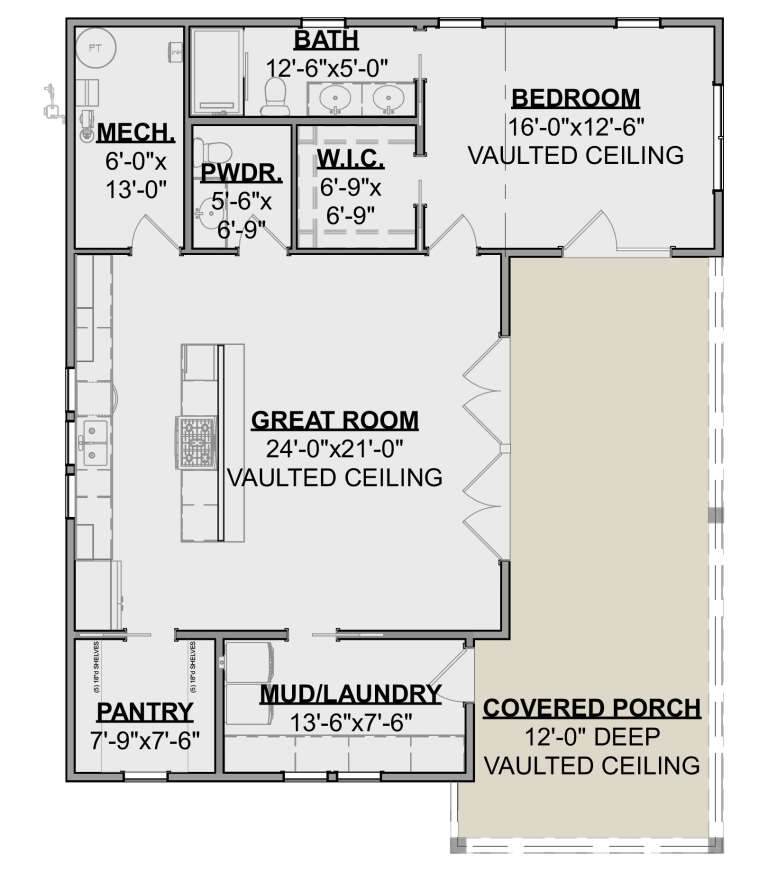 House Plan House Plan #34223 Drawing 1