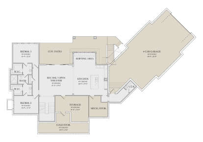 Basement for House Plan #6422-00123